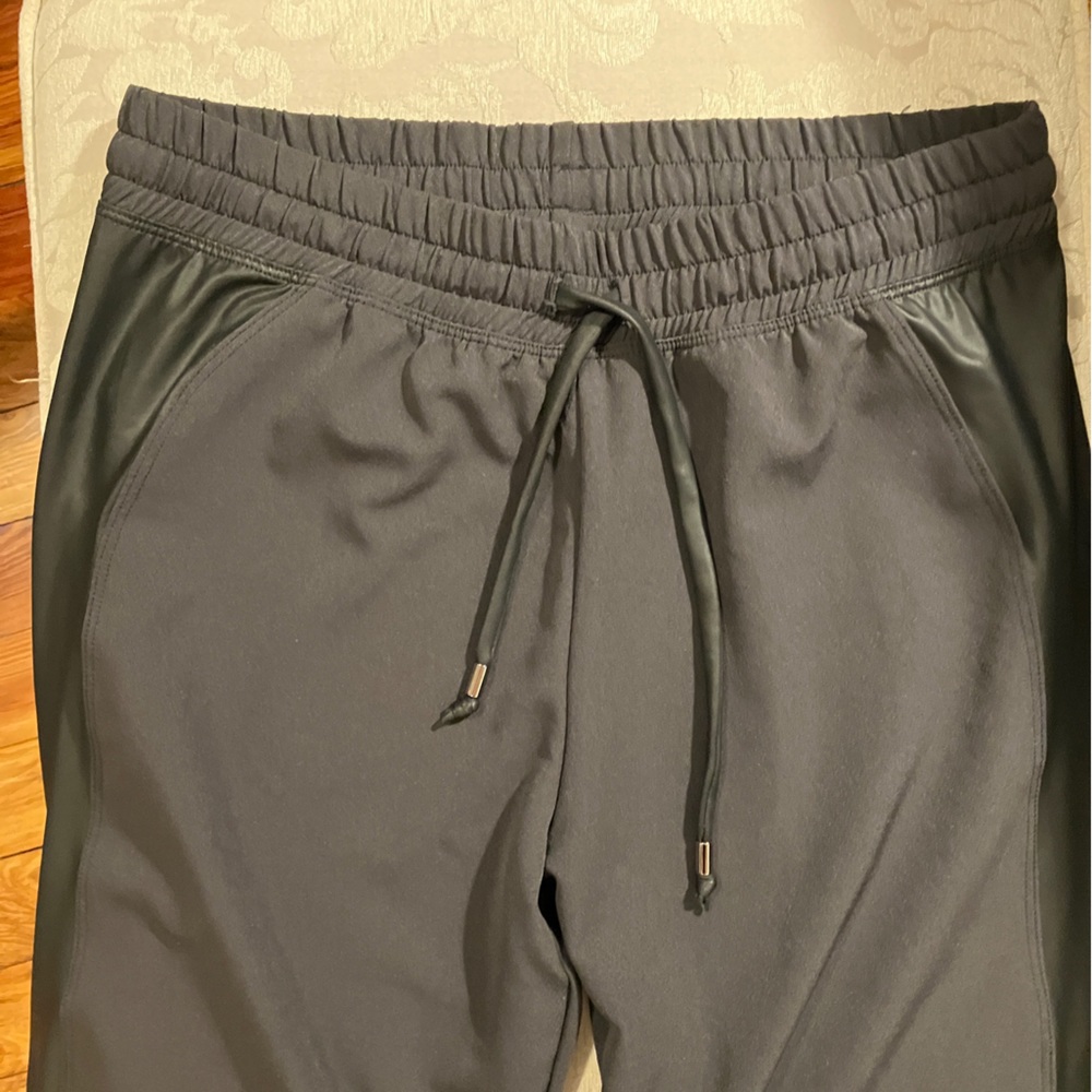 Chichi Active vegan leather crop track pant jogger